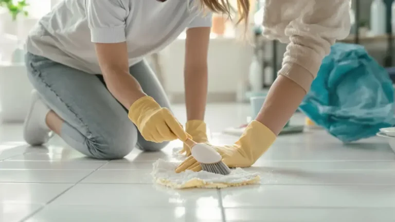 Dit huisgemaakte mengsel van 4 ingrediënten maakt zwarte voegen in je badkamer weer schoon in 15 minuten zonder bleekmiddel en zonder moeite