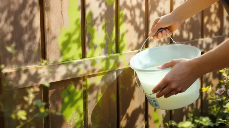Verwijder groene algvlekken van uw tuinomheining met een goedkoop en doeltreffend keukeningrediënt